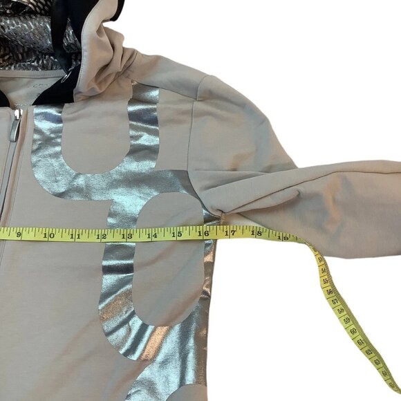 i'cona Women's Hooded Full Zip Jacket Size Small Taupe - Picture 11 of 11